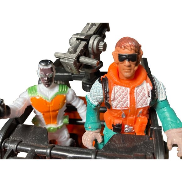 Action Figures and Orange Jeep Push Toy With Mounted Accessory - Picture 2 of 8